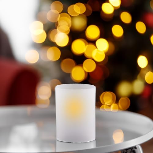 WGVI Hurricane Candle Holder Sleeve, W: 4", Ht: 6", Frosted Glass Cylinder Open Both Ends, Chimney Tube Shade, 2 Pieces - color: Frosted, size: 4x6"H