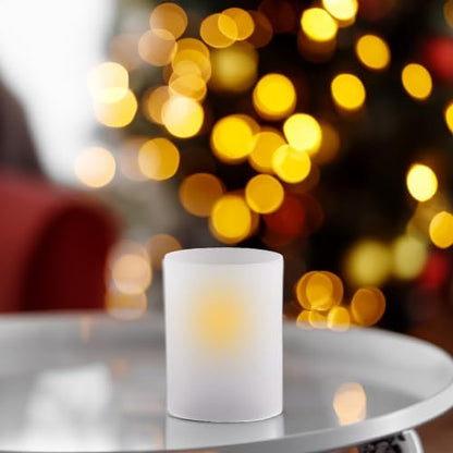 WGVI Hurricane Candle Holder Sleeve, W: 4", Ht: 6", Frosted Glass Cylinder Open Both Ends, Chimney Tube Shade, 2 Pieces - color: Frosted, size: 4x6"H