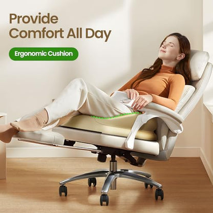 Benazcap Large Seat Cushion for Office Chair, Beige | Memory Foam - color: Yellow