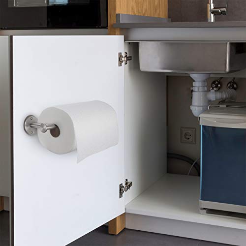 Paper Towel Holder Wall Mount - Under Cabinet Paper Towel Holders - Anti-Rust, Mounts On Wall or Cabinet, Vertically or Horizontally, Durable, Premium Elegant Design- Quick and Easy Installation | Anti-Rust, Mounts On Wall or Cabinet, Vertically or Horizo