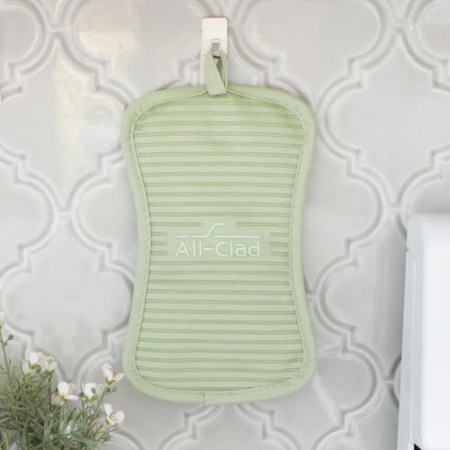 All-Clad Premium Pot Holder & Hot Pad: Heat Resistant to 500 Degrees - 100% Cotton, 10"x6.25" Hot Pad for Kitchen and Barbeque, 4-Pack, Fennel - color: Fennel, size: 4 Pack