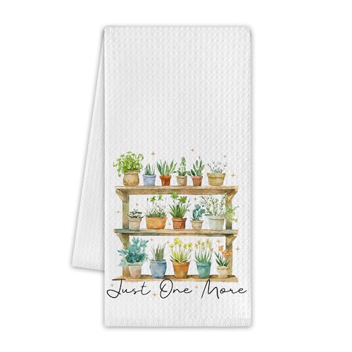 Plant Kitchen Towels, Spring Cute Dish Towels for Kitchen, 13.8 X 23.6 Inch Decorative Hand Tea Towel for Home Bathroom, Plant Lovers Gifts Ideas, 24 - color: Plant 01