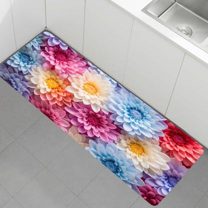 Non-Skid Low Pile Sponge Foam Door Entry Rug for Bathroom Mat,Separate Tub Shower Skid Proof Rugs, Home 3D Optical Illusion Rug Non Slip Bath Mats Welcome Mat 47 x 17.5 inches - color: Multi11