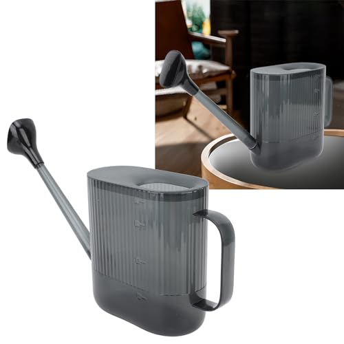 Tnfeeon Watering Can, Watering Cans Long Spout Design Wide Application for Garden Flower House Plants Home Backyard Villa Can, 1.8L Indoor Plants Garden Tools Long Spout Nan (Gray) - color: Gray