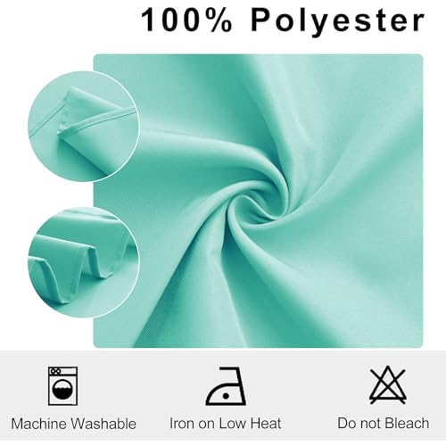 Cloth Napkins Set of 6, 18 x 18 Inch, Washable Aqua Dinner Napkins with Hemmed Edges for Restaurant, Wedding and Holiday - color: Aqua, size: 18" x 18" (Set of 6)