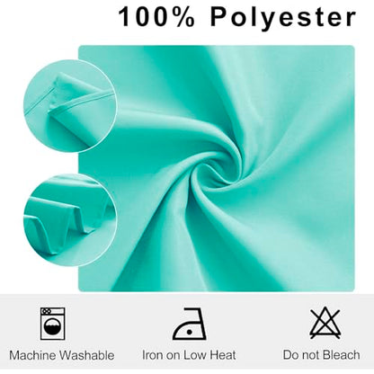 Cloth Napkins Set of 6, 18 x 18 Inch, Washable Aqua Dinner Napkins with Hemmed Edges for Restaurant, Wedding and Holiday - color: Aqua, size: 18" x 18" (Set of 6)