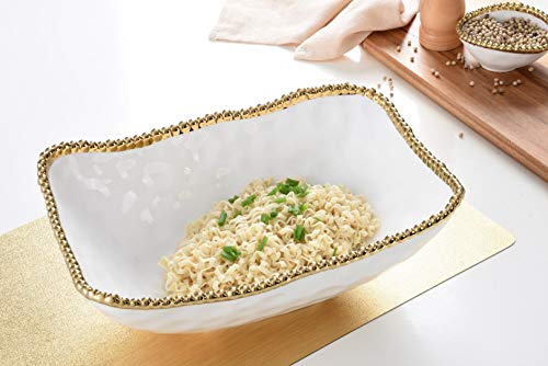 Pampa Bay Porcelain Deep Serving Bowl (Gold) - color: Gold
