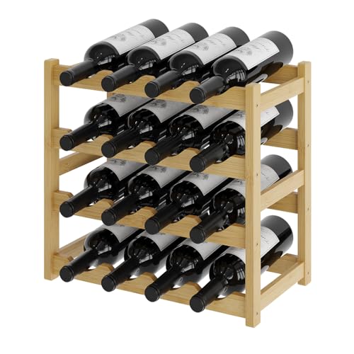 Wine Rack，Bamboo Wine Storage Cabinet Shelf，Countertop Wine Shelf- Freestanding Wine Holder for Kitchen & Pantry (Natural, 4-Tier) - color: Natural, size: 4-tier