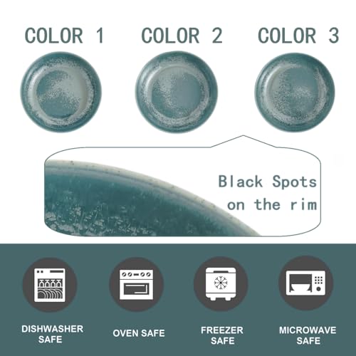 30oz Ceramic bowls set of 4-8" serving bowls for Kitchen,Pasta,Salad-Dishwasher & Microwave Safe Perfect for Housewarming, Thanksgiving, Christmas-Teal Green - color: Teal Green