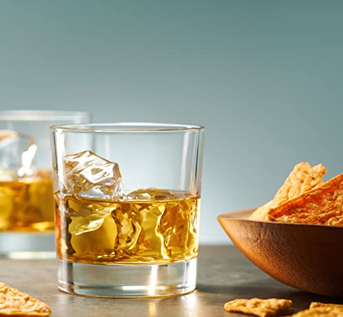 Godinger Old Fashioned Whiskey Glasses, Italian Made Drinking Glasses, Glass Cups, Whiskey Gifts - Set of 4 - style: Short Glasses