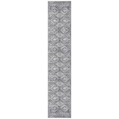 KILOCOCO Hallway Runner 2x10 ft Washable Runner Rug Non Slip, Grey | Low-Pile Entryway Runners, Rubber Backed Runner Rug, Printed Kitchen Runner Rug, Soft Geometric Rugs for Hall Living Room - color: Grey, size: 2' x 10' (Runner)