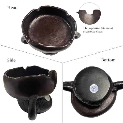 Funny Ashtrays, Resin Cartoon Soot Sprite Holders for Tealight Candle/Crystal/Jewelry/Keys for Home Decor, Unique Gag Gifts for White Elephant/Housewarming//Father's Day/Halloween/Christmas, Black - size: big