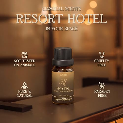 SALUBRITO Hotel Diffuser Oils Gift Set, Hotel Essential Oil for Diffuser, Luxury Fragrance Oils Inspired By 5-Star Classic Hotel Scents, Gift for Women & Men, Candle, Soap Making Scents - color: Gold