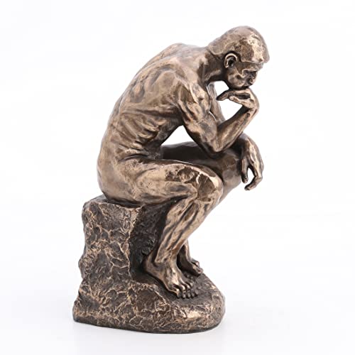 Veronese Design 8" Rodin The Thinker Cast Resin Statue Bronze Finish