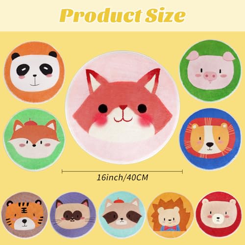 10 PCS Kids Carpet Circle Seats 16" Round Floor Cushions for Classroom | Soft Cashmere Classroom Rug Non Slip Circle Time Mat for Home School Story Time Group Activities Discussions Learning Playing