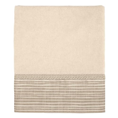 Avanti Linens - Bath Towel, Soft & Absorbent Cotton Towel (Weston Collection, Beige) - color: Beige, size: Bath Towel
