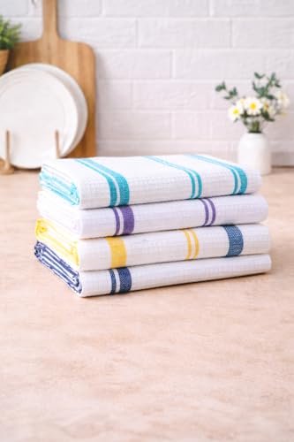 HOMEFRONT Kitchen Towels, 16'×26', Premium Cotton Blend Dish Towels Set of 5 - color: Multicolor, size: 16'x26'