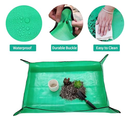 FANTIAN Repotting Mat for Indoor Plants, 29.5" X 39.4" Waterproof Succulent Potting Mat, Foldable Reusable Soil Change Mat Gardening Planting Mat - Gifts for Plant Lovers - size: 29.5" X 39.4"