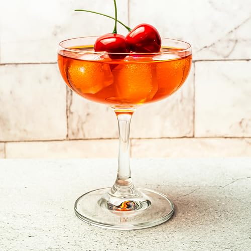 Coupe Champagne and Cocktail Glasses Set of 12, 7 oz | Daiquiri Manhattan Glasses Martini Drinking Set for Parties, Bars and Gifts - size: Set of 12, 7 oz
