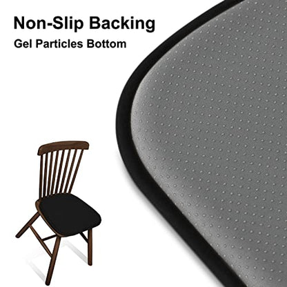 Shinnwa Dining Chair Cushions 4 Pack, Non Slip Indoor Chair Pads, U-Shaped Kitchen Seat Cushions, Set of 4, 15 x 16 Inches, Black - color: Black