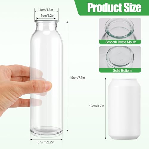 12 Pcs Glass Bud Vases Bulk, Small Glass Vases, Clear | Mini Flower Vases, Clear Vases for Flowers, Decorative Glass Bottles for Wedding Reception, Dining Table, Home Decor