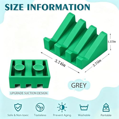 Silicone Soap Dish Self Draining with Suction Cups (Green,1 Pack) | Waterfall drainage design drains fast to keep soap dry silicone soap saver with reusable suction cups for bathroom & kitchen - color: Christmas Green, size: 1