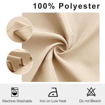 Cloth Napkins Set of 6, 18 x 18 Inch, Washable Beige Dinner Napkins with Hemmed Edges for Restaurant, Wedding and Holiday - color: Beige, size: 18" x 18" (Set of 6)