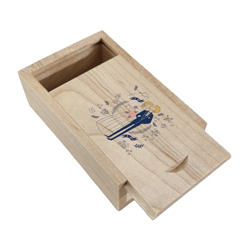 JBOS Wedding Keepsake Wooden Box with Sliding Lid - Printed Mr. & Mrs. Design on Maple Wood boxes, USB Memory Gift Box for Newlyweds, Anniversary & Engagement (3.15"x2"x0.98") - color: Maple-Mr. & Mrs, size: Classic