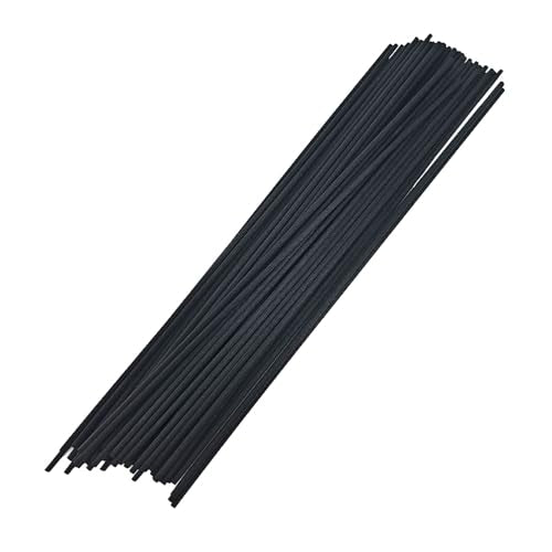 50PCS Black Fiber Reed Diffuser Sticks 12 Inch Long 3mm Diameter Strong Absorption Refill Replacement Reeds for Diffuser Stick Essential Oil Scented Aroma Fragrance Rod for Home Office Spa - color: Black, size: 3mm×30cm-50 PCS