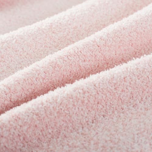 Carriediosa Heather Throw Blanket 60x80, 400GSM Ultra Soft Microfiber | Dusty Pink, Fuzzy Fluffy Cozy Plush Knit Knitted Throws, Lightweight Cute Preppy Fall Blankets for Couch, Bed - color: Heather - Dusty Pink, size: 60" X 80"
