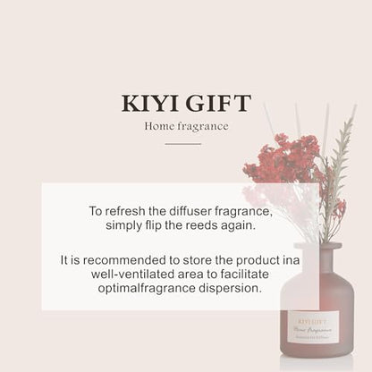 Reed Diffuser Set, Scent Diffuser with Sticks, Home Fragrance, Reed Diffuser for Bathroom, Shelf Decor, 4.06oz Gardenia White Tea