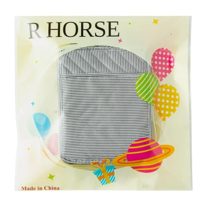 R HORSE 6 Pack Black Gray Check Pot Holders with Pocket, 7''x 9'' | Cotton Plaid Kitchen Potholders, Heat Resistant Oven Mitts, Non-Slip Hot Pads Terry Cloth, Ideal for Cooking, Baking - color: Black Check