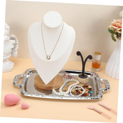 BESPORTBLE European Vintage Style Metal Serving Tray 39X23Cm Multi-Purpose Kitchen and Dining Tableware Plate for Bread and Food Serving in Household and Restaurant Use