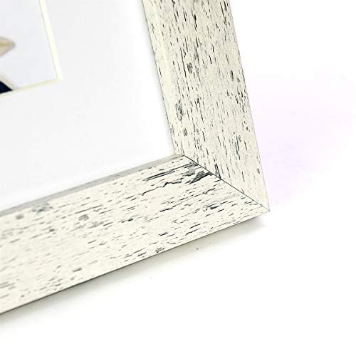 Rustic White Wooden 11x14 Picture Frame set of 2,Display 11x14 without Mat or 8x10 with Mat，Wall Gallery Photo Frames - color: White, size: 11x14 inches