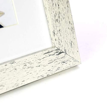 Rustic White Wooden 11x14 Picture Frame set of 2,Display 11x14 without Mat or 8x10 with Mat，Wall Gallery Photo Frames - color: White, size: 11x14 inches