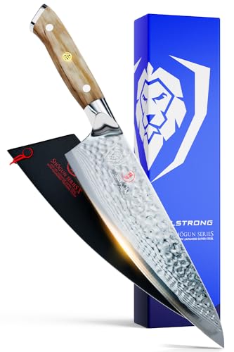 Dalstrong 8" Chef Knife - Olive Wood Handle - AUS-10V Japanese Steel | Shogun - 62+ HRC - 8-12° Edge - Natural Wood Handle - For Meal Prep - Sushi Prep - Everyday Cooking - color: Olive