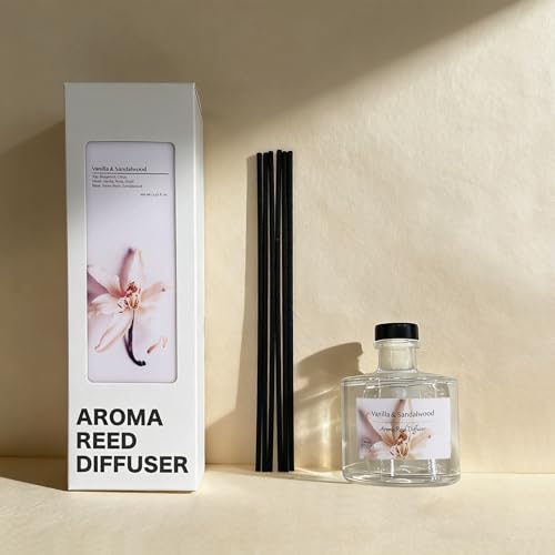 Reed Diffuser Set, Lavender & Rose 3.52 oz (100ml) Scented Diffuser with Sticks Home Fragrance Reed Diffuser for Bathroom Shelf Decor, Ideal Gift for Woman