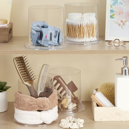 STORi Bella 2-Pack Headband and Scrunchie Holder | Clear Plastic Organizer Display Stand | Holds Hair Ties, Accessories, and Jewelry | Made in USA - style: Headband Holder Set of 2
