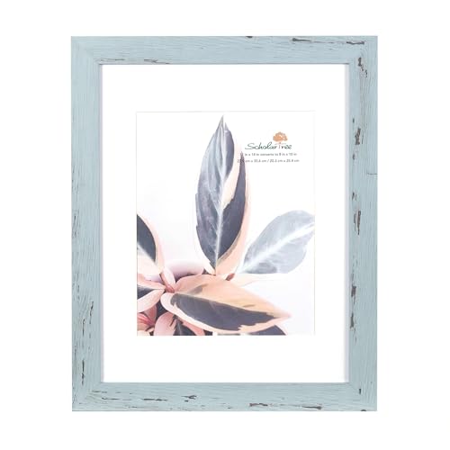 11x14 Picture Frame, Wall Gallery Photo Frame, Displays 11x14 inches without Mat or 8x10 inches with Mat, Blue 11x14 Frames - color: Blue, size: 11x14 inches 1P