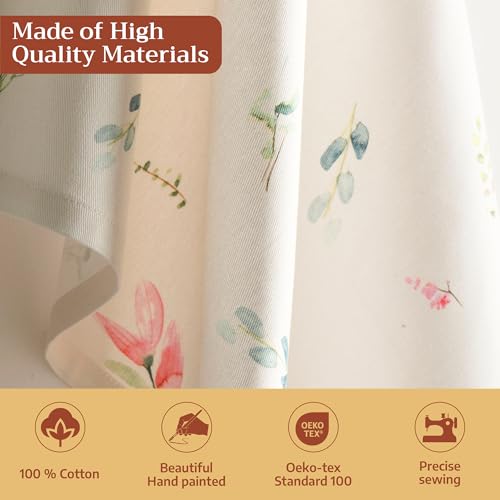 Maison d' Hermine Kitchen Towels Set of 3 Reusable 100% Cotton 27.50" x 20" | Cloth Tea Dish Towels Absorbent with Hanging Loop for Kitchen Dining Party Wedding Hotel Home Spring Summer - Botanical Fresh - color: 013 - Botanical Fresh