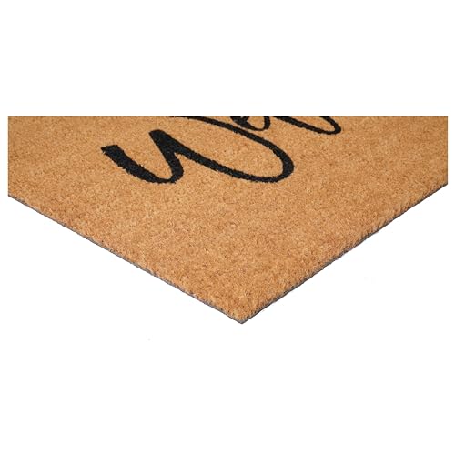 Calloway Mills Cursive Welcome Doormat (Tan/Black, 24" x 36") - color: Black, size: 2' x 3' (Rectangular)