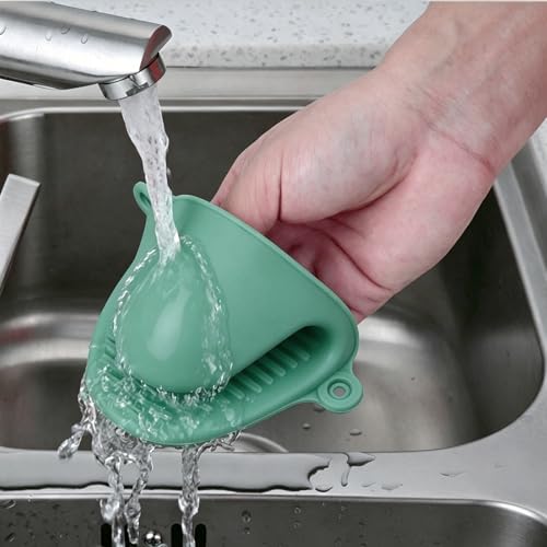 Silicone Baking Oven Mitts & air Fryer Rubber heatproof Gloves, Fit for Steamer, bakeware, Grill & Outdoor BBQ, 1 Pair