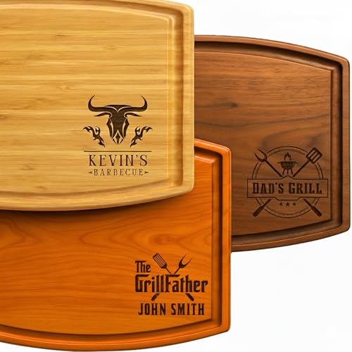 Personalized Cutting Board – Custom Engraved Grilling Gifts for Men, Birthday, Wedding, Housewarming – Ideal Present for Man, Dads, Husbands, Newlyweds, Perfect for Grill, Valentines Day Gifts for Him - style: Dad-Gift