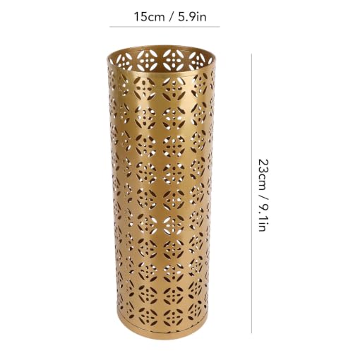 TOPINCN Metal Umbrella Holder, Round Umbrella Stand Rack for Entryway Home Office, Freestanding Umbrella Holder Bin Rain Collection Umbrella Organizer Canes Walking Stick Storage Bin (S)