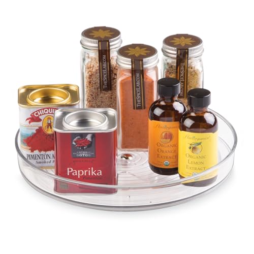 iDesign 9-Inch Lazy Susan Organizer | Small Turntable, For Cabinet or Pantry, Clear - size: 9 Inch, style: Pack of 1