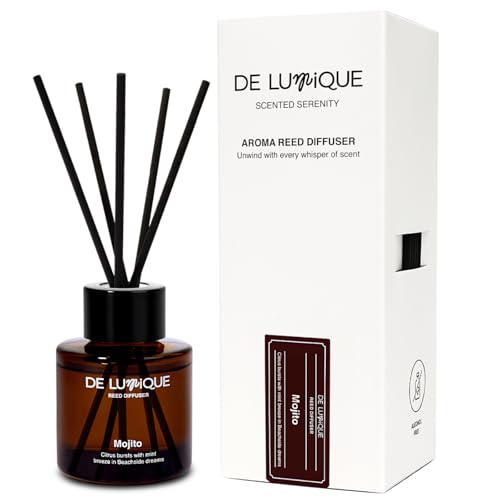 Mojito Scent Reed Diffuser Oil – Long-Lasting Diffusers for Home with Lime, Mint, Apple & Rum – Premium Essential Oils for Room Fragrance & Relaxation – 50ml - size: 50ml / 1.7 fl.oz