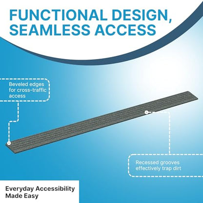EZ-ACCESS Transitions Angled Entry MAT, Grey, .5-in - color: Grey, size: 0.5 Inches