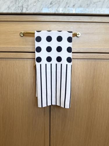 Kitchen Towels, Dish Towels for Kitchen, 3 Pc Kitchen Towel Set | Microfiber Waffle Towels, 16 x 26 inches, with Hanging Loops, Reusable Tea Towels, Cute Kitchen Towels - 3 Pack - color: Neutrals