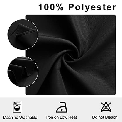 Set of 6 Cloth Napkins, 18 x 18 Inch, Soft Durable Washable Table Napkin, Ideal for Parties, Weddings and Dinners, Black - color: Black, size: 18" x 18" (Set of 6)