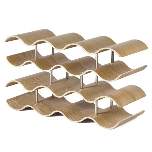 14 Bottles Wine Racks Countertop for Shelf, 4-Tier Wooden Wine Bottle Holder Stand, freestanding Wine Storage for Inside Cabinet Organizer for Home Décor, Bar and Pantry - size: 4 Tier-14 Bottles